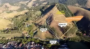 Terreno excepcional de frente para cidade de São Francisco Xavier